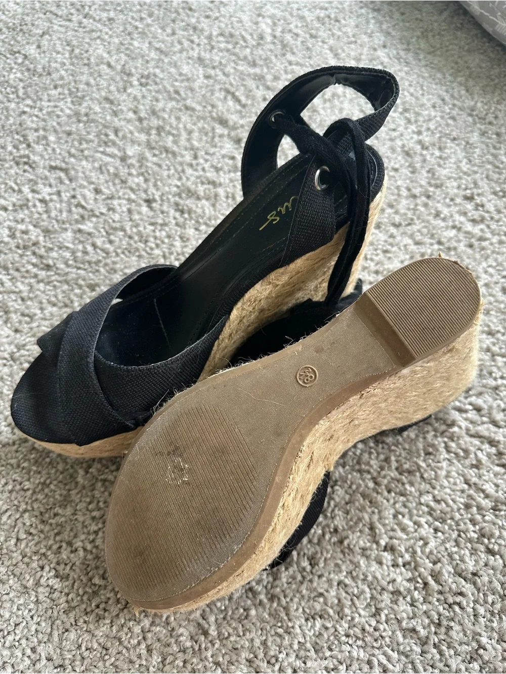 Lulus Lace-Up Espadrille Wedges
